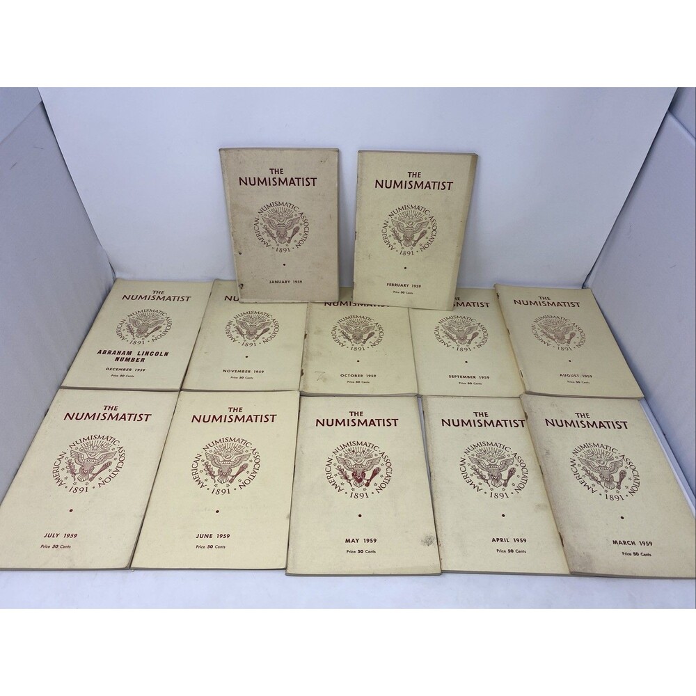 Jan-Dec 1959 12 Issues The Numismatist American Numismatic Association Monthly